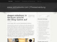 Screenshot des Blogs Pressespiegel von ONLINETEXTE.com