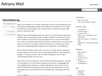 Screenshot des Blogs Adrians Welt