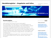 Screenshot des Blogs Handelsregister Angebote