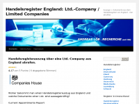 Screenshot des Blogs Ltd.-Registerauszug / Handelsregister England