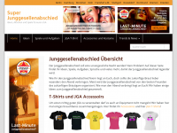 Screenshot des Blogs Super Junggesellenabschied