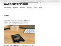 Screenshot des Blogs WasGehtApp.com