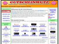 Screenshot des Blogs GutscheinWutz.de Gutschein Blog