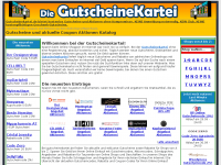 Screenshot des Blogs Gutscheinekartei.de