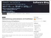 Screenshot des Blogs Softwareblog