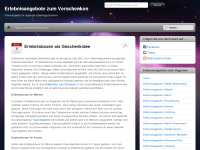 Screenshot des Blogs Erlebnisangebote zum Verschenken