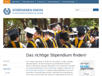 Screenshot des Blogs Stipendien Datenbank