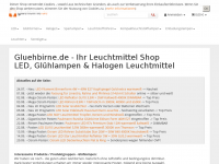 Screenshot des Blogs LED Lampen für innen und außen