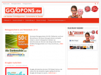 Screenshot des Blogs Goopons.de – Die besten Schnäppchen, Gutscheine & Deals!