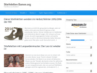 Screenshot des Blogs Stiefelettendamen.org