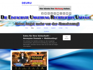 Screenshot des Blogs DEURU