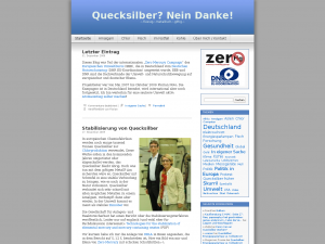 Screenshot des Blogs Quecksilber? Nein Danke!
