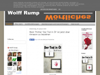 Screenshot des Blogs Wolff Rump. Rezensionen, Literatur-News, Kurzgeschichten, Romane, eBooks