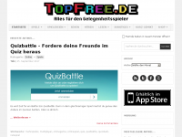 Screenshot des Blogs topfree.de