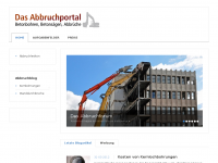 Screenshot des Blogs Das Abbruchportal mit Forum
