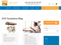 Screenshot des Blogs EVS Translations