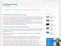 Screenshot des Blogs Kreditkartenblog.eu