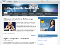 Screenshot des Blogs Die Aktuelle Rechtslage