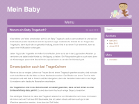 Screenshot des Blogs Mein Baby Blog