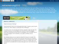 Screenshot des Blogs meinemeinung2012