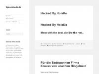 Screenshot des Blogs Sprechbude