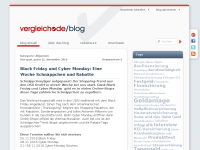 Screenshot des Blogs vergleich.de Blog