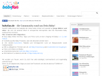 Screenshot des Blogs babyfan.de – Dein Baby