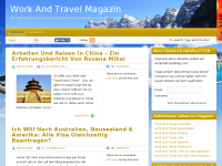 Screenshot des Blogs Work and Travel Magazin