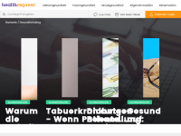 Screenshot des Blogs HealthExpress Blog – Wissenswertes rund um das Thema Gesundheit