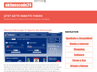 Screenshot des Blogs Aktionscode24.com der Gutschein Ratgeber