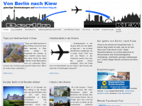 Screenshot des Blogs Berlin Kiew Flug