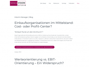 Screenshot des Blogs Seneca Vision