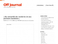 Screenshot des Blogs Off Journal
