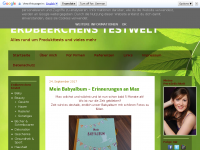 Screenshot des Blogs ERDBEERCHENS PRODUKTWELT