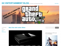Screenshot des Blogs GC Entertainment Blog