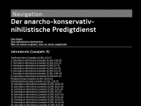 Screenshot des Blogs Der anarcho-konservativ-nihilistische Predigtdienst