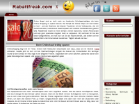 Screenshot des Blogs Rabattfreak – Sonderangebote und Rabatte