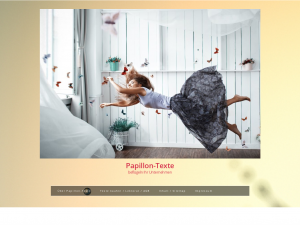 Screenshot des Blogs Papillon-Texte