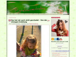 Screenshot des Blogs Pusteblumenbabys erziehen