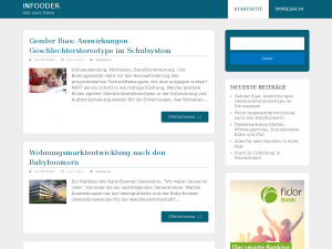 Screenshot des Blogs infooder