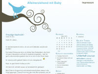 Screenshot des Blogs Alleinerziehend mit Baby