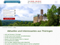 Screenshot des Blogs Urlaubsland Thüringen