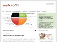 Screenshot des Blogs Niekao Lernwelten