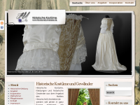 Screenshot des Blogs Blog über historische Mode