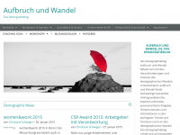 Screenshot des Blogs Aufbruch und Wandel. Das Demografieblog
