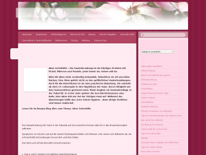 Screenshot des Blogs Gegen Akne-Soforthilfe