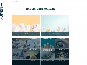 Screenshot des Blogs Gründer.de