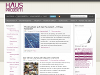 Screenshot des Blogs HAUS-PROJEKT.com, rund um Haus und Garten; Wohnen und Leben