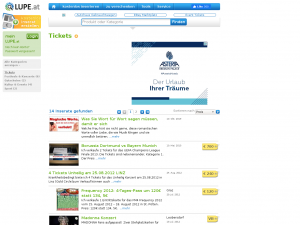 Screenshot des Blogs Vorverkaufstarts.de