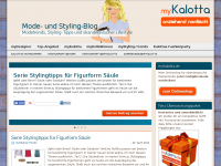Screenshot des Blogs Kalottas Styling-Blog